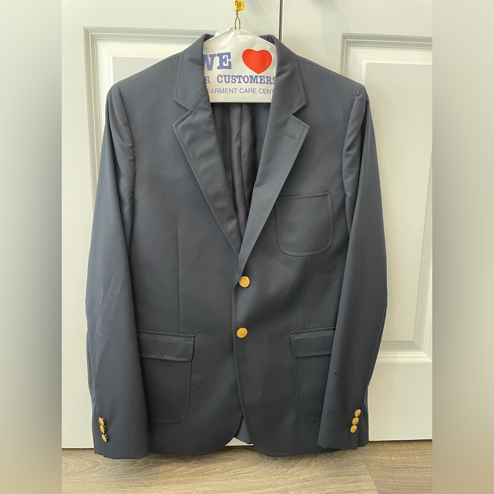 Brooks Brothers classic navy two button sport coat, boys size 20 (15-16yo)